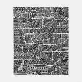 Schwarz-Weiß-Geometrie Art 2 Fleecedecke (Vorderseite)