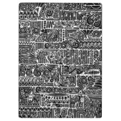 Schwarz-Weiß-Geometrie Art 2 Klemmbrett (Rückseite)