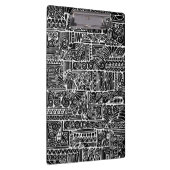 Schwarz-Weiß-Geometrie Art 2 Klemmbrett (Rechts)