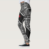 Schwarz-Weiß-Geometrie Art 2 Leggings (Links)