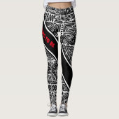 Schwarz-Weiß-Geometrie Art 2 Leggings (Vorderseite)