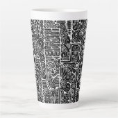 Schwarz-Weiß-Geometrie Art 2 Milchtasse (Vorderseite)
