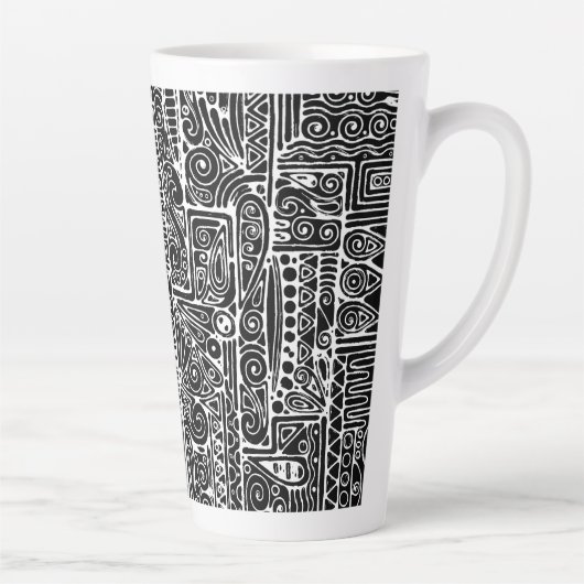 Schwarz-Weiß-Geometrie Art 2 Milchtasse (Rechts)