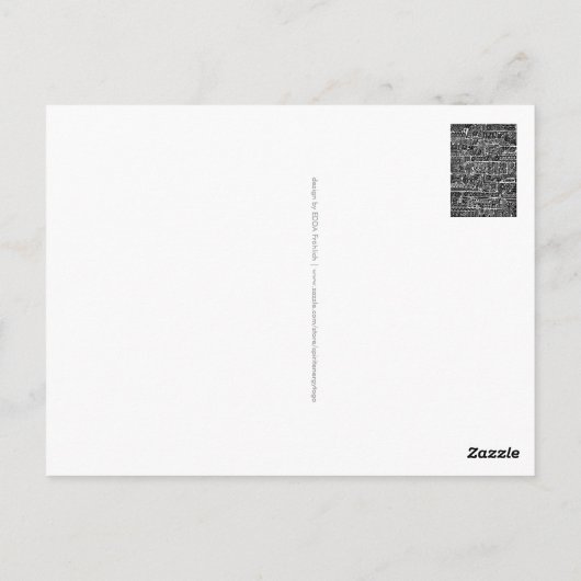 Schwarz-Weiß-Geometrie Art 2 Postkarte (Rückseite)