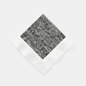 Schwarz-Weiß-Geometrie Art 2 Serviette (Ecke)