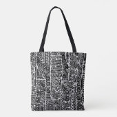 Schwarz-Weiß-Geometrie Art 2 Tasche (Rückseite)