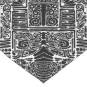 Schwarz-Weiß-Geometrie Art 2 Tischdecke (Schrägansicht)