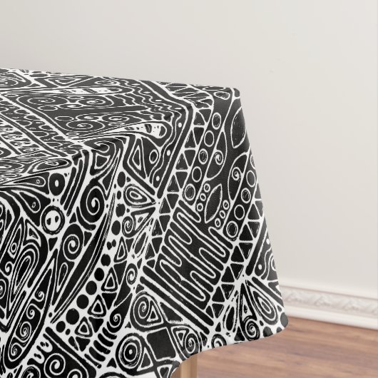 Schwarz-Weiß-Geometrie Art 2 Tischdecke (Beispiel)