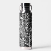 Schwarz-Weiß-Geometrie Art 2 Trinkflasche (Vorne)