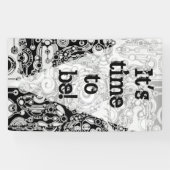 Schwarz-Weiß-Geometrie Art 3 Banner (Horizontal)