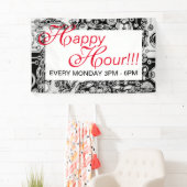 Schwarz-Weiß-Geometrie Art 3 Banner (Insitu)