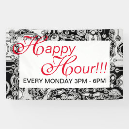 Schwarz-Weiß-Geometrie Art 3 Banner