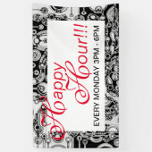 Schwarz-Weiß-Geometrie Art 3 Banner (Vertikal)