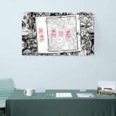 Schwarz-Weiß-Geometrie Art 3 Banner (Messeveranstaltung)