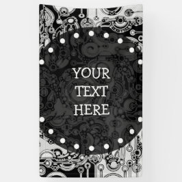 Schwarz-Weiß-Geometrie Art 3 Banner