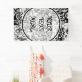 Schwarz-Weiß-Geometrie Art 3 Banner (Insitu)