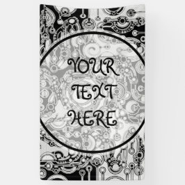 Schwarz-Weiß-Geometrie Art 3 Banner