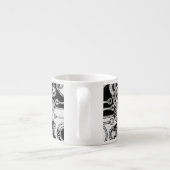 Schwarz-Weiß-Geometrie Art 3 Espressotasse (Rückseite)