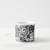 Schwarz-Weiß-Geometrie Art 3 Espressotasse (Vorderseite)