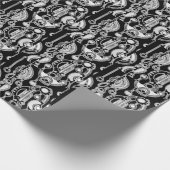 Schwarz-Weiß-Geometrie Art 3 Geschenkpapier (Ecke)