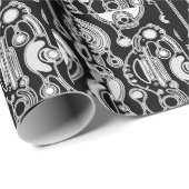 Schwarz-Weiß-Geometrie Art 3 Geschenkpapier (Rolleneckpunkt)