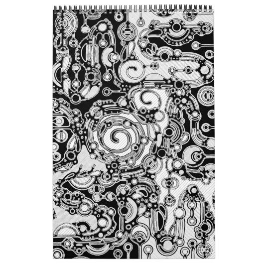 Schwarz-Weiß-Geometrie Art 3 Kalender (Titelbild)