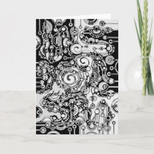 Schwarz-Weiß-Geometrie Art 3 Karte