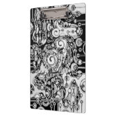 Schwarz-Weiß-Geometrie Art 3 Klemmbrett (Links)