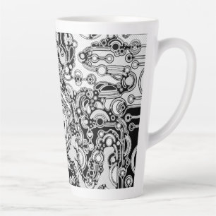 Schwarz-Weiß-Geometrie Art 3 Milchtasse