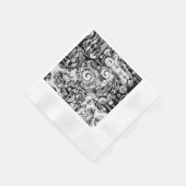 Schwarz-Weiß-Geometrie Art 3 Serviette (Ecke)