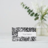 Schwarz-Weiß-Geometrie Art 3 Visitenkarte (Stehend Vorderseite)