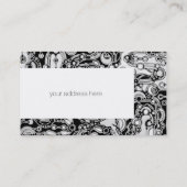 Schwarz-Weiß-Geometrie Art 3 Visitenkarte (Rückseite)