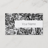 Schwarz-Weiß-Geometrie Art 3 Visitenkarte (Vorderseite)