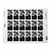 Schwarz-Weiß-Geometrie Art 4 Adressaufkleber (Vorne)