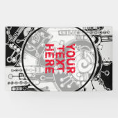 Schwarz-Weiß-Geometrie Art 4 Banner (Horizontal)