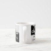 Schwarz-Weiß-Geometrie Art 4 Espressotasse (Rückseite)