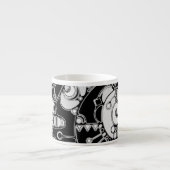 Schwarz-Weiß-Geometrie Art 4 Espressotasse (Vorderseite)