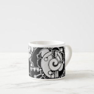 Schwarz-Weiß-Geometrie Art 4 Espressotasse