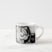 Schwarz-Weiß-Geometrie Art 4 Espressotasse (Rechts)