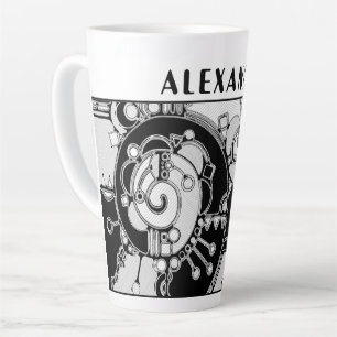 Schwarz-Weiß-Geometrie Art 4 Milchtasse