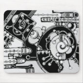 Schwarz-Weiß-Geometrie Art 4 Mousepad (Vorne)