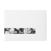 Schwarz-Weiß-Geometrie Art 4 Rundum-Adressaufkleber (Vorderseite)