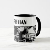 Schwarz-Weiß-Geometrie Art 4 Tasse (VorderseiteRechts)