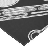 Schwarz-Weiß-Geometrie Art 4 Tischdecke (Schrägansicht)