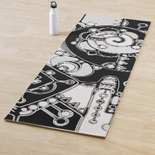Schwarz-Weiß-Geometrie Art 4 Yogamatte