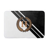 Schwarz-Weiß-Geometrie Badematte (Vorderseite)