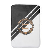 Schwarz-Weiß-Geometrie Badematte (Vorderseite Vertikal)