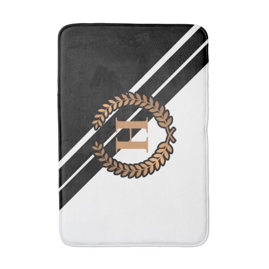 Schwarz-Weiß-Geometrie Badematte (Vorderseite Vertikal)