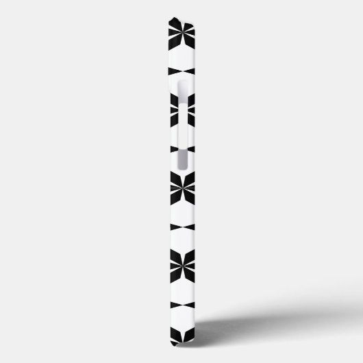 Schwarz-Weiß-Geometrie Case-Mate iPhone Hülle (Rückseite / Links)