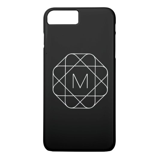 Schwarz-Weiß-Geometrie Case-Mate iPhone Hülle (Rückseite)